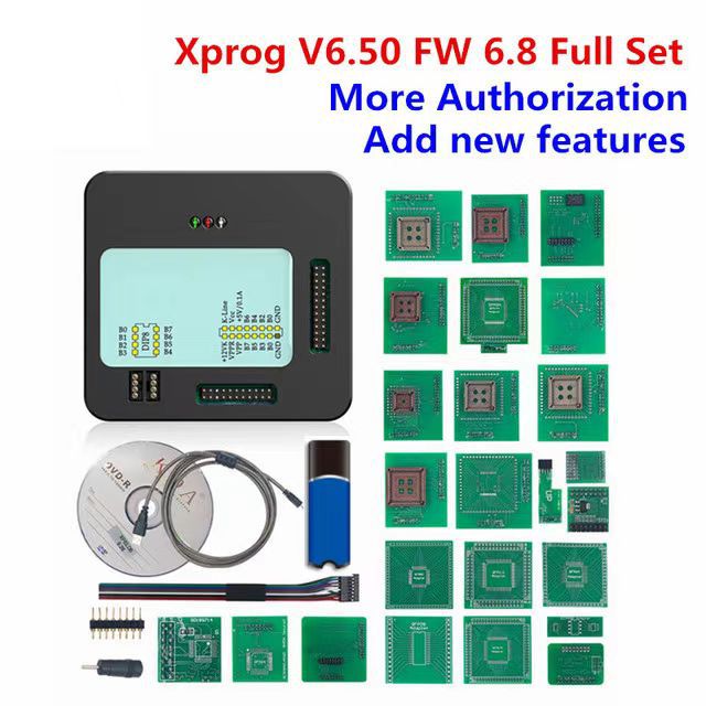Deskpi Super6C - EcuチップTunningプログラマーツール、フルアダプターUSBドングル、xprog-m、v6.50、6.26、6.12、xprog 5.84、5.55、高品質
