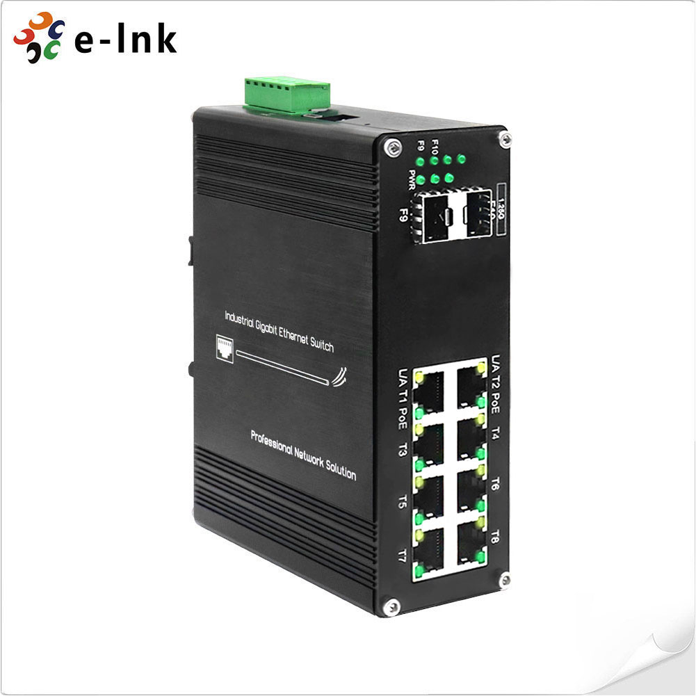 Managed Gigabit Poe Switch 8 Port 802.3At - 産業用マネージド 8 ポート ギガビット PoE+ スイッチ、2