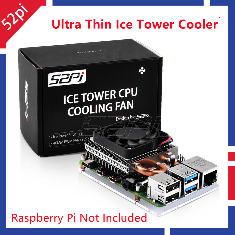 52Pi 新しい超薄型アイスタワークーラー CPU 冷却ファ - Deskpi Super6C のレビューと価格