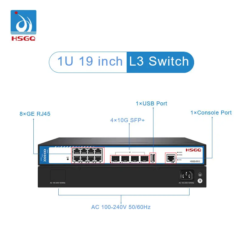 2026/HSGQ-5512 12ポート 8*GE + 4* - Sfp+ 10G Managed Switch 8 Port のレビューと価格